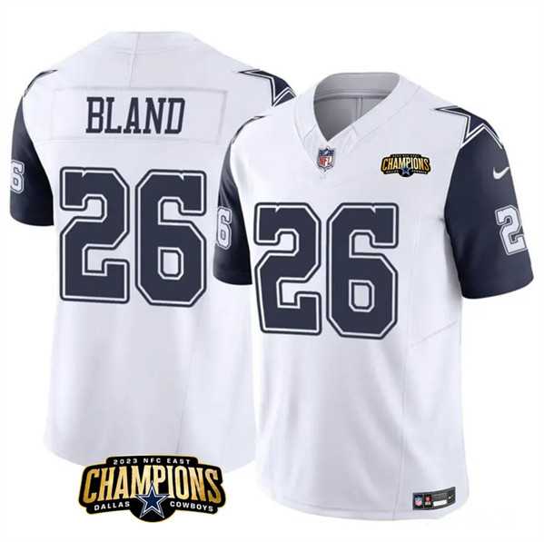 Men & Women & Youth Dallas Cowboys #26 DaRon Bland White Navy 2023 F.U.S.E. NFC East Champions Patch Stitched Jersey,We sell and wholesale Men & Women & Youth Dallas Cowboys #26 DaRon Bland White Navy 2023 F.U.S.E. NFC East Champions Patch Stitched Jersey on line form chian!